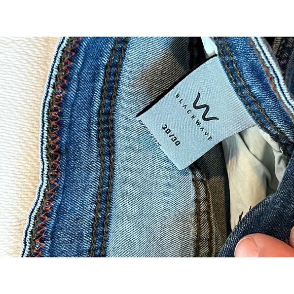 Blackwave Blue Classic Straight Leg Jeans Mens 30x30 - Picture 4 of 4